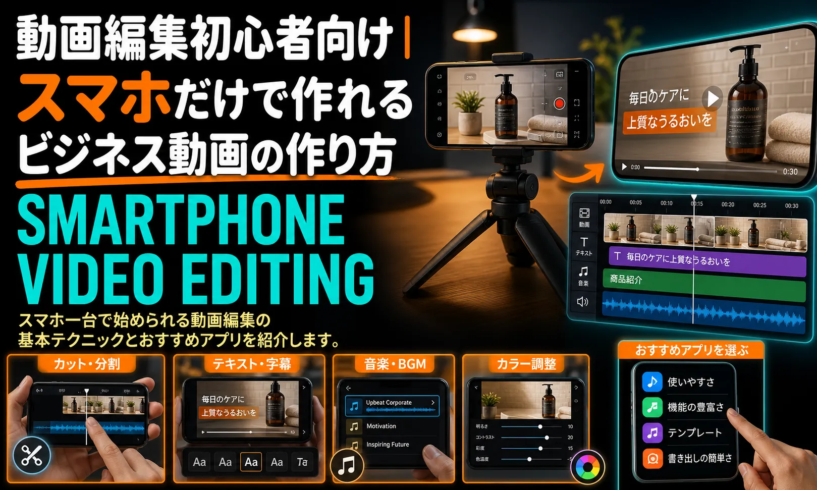 動画編集初心者向け｜スマホだけで作れるビジネス動画の作り方