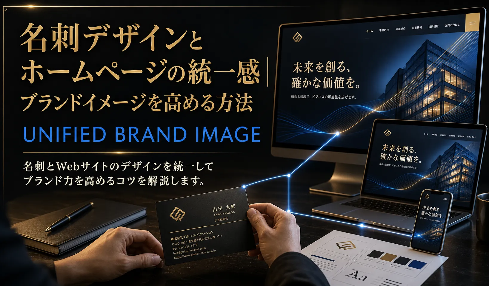 名刺デザインとホームページの統一感｜ブランドイメージを高める方法