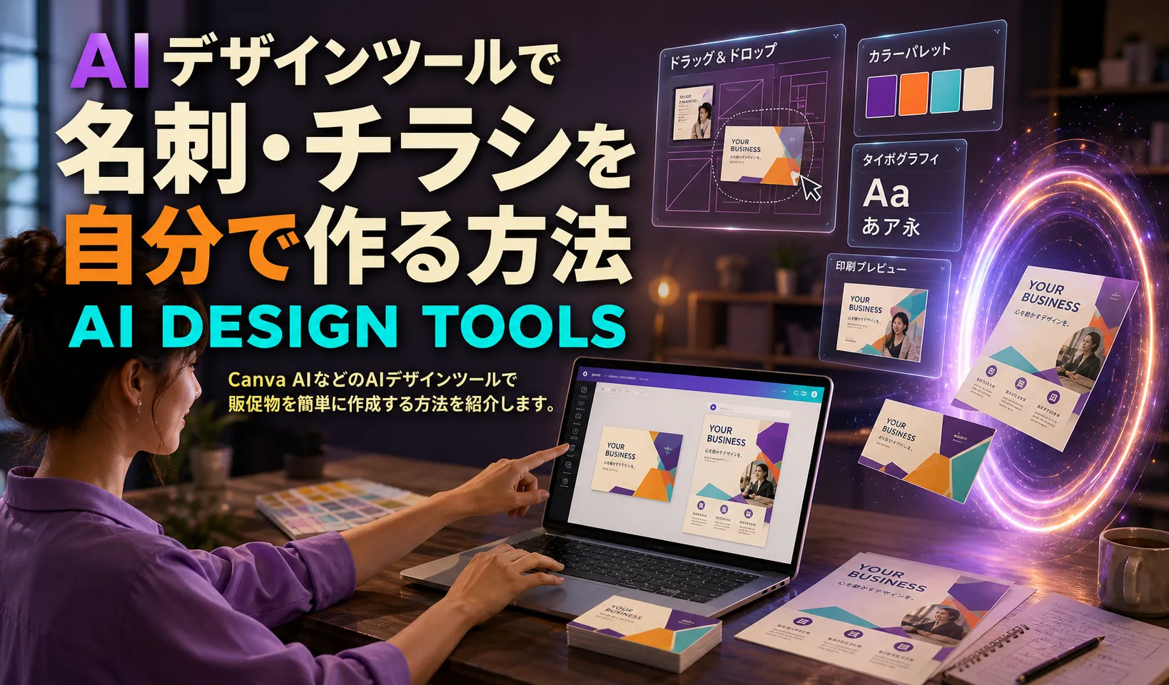 AIデザインツールで名刺・チラシを自分で作る方法