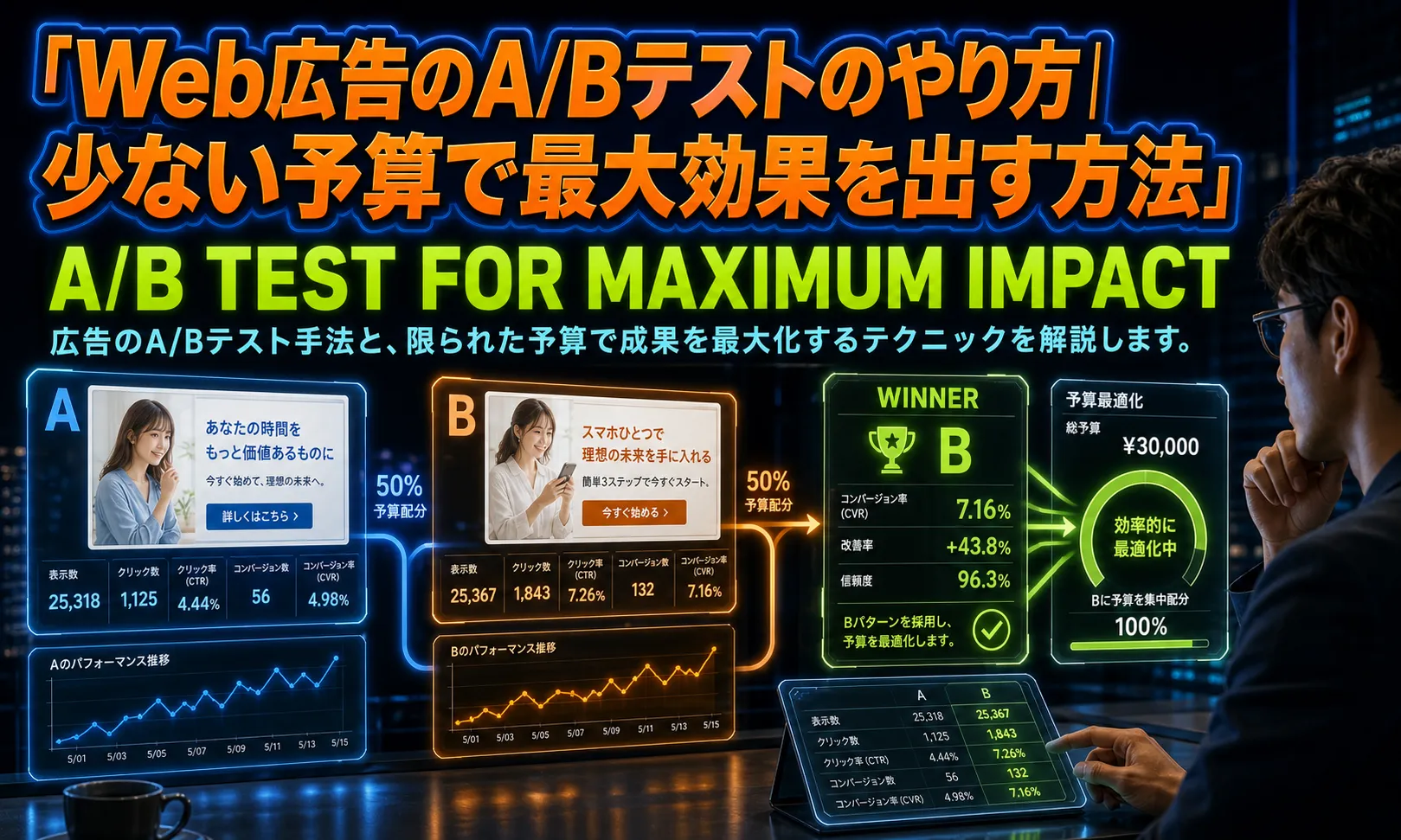 Web広告のA/Bテストのやり方｜少ない予算で最大効果を出す方法