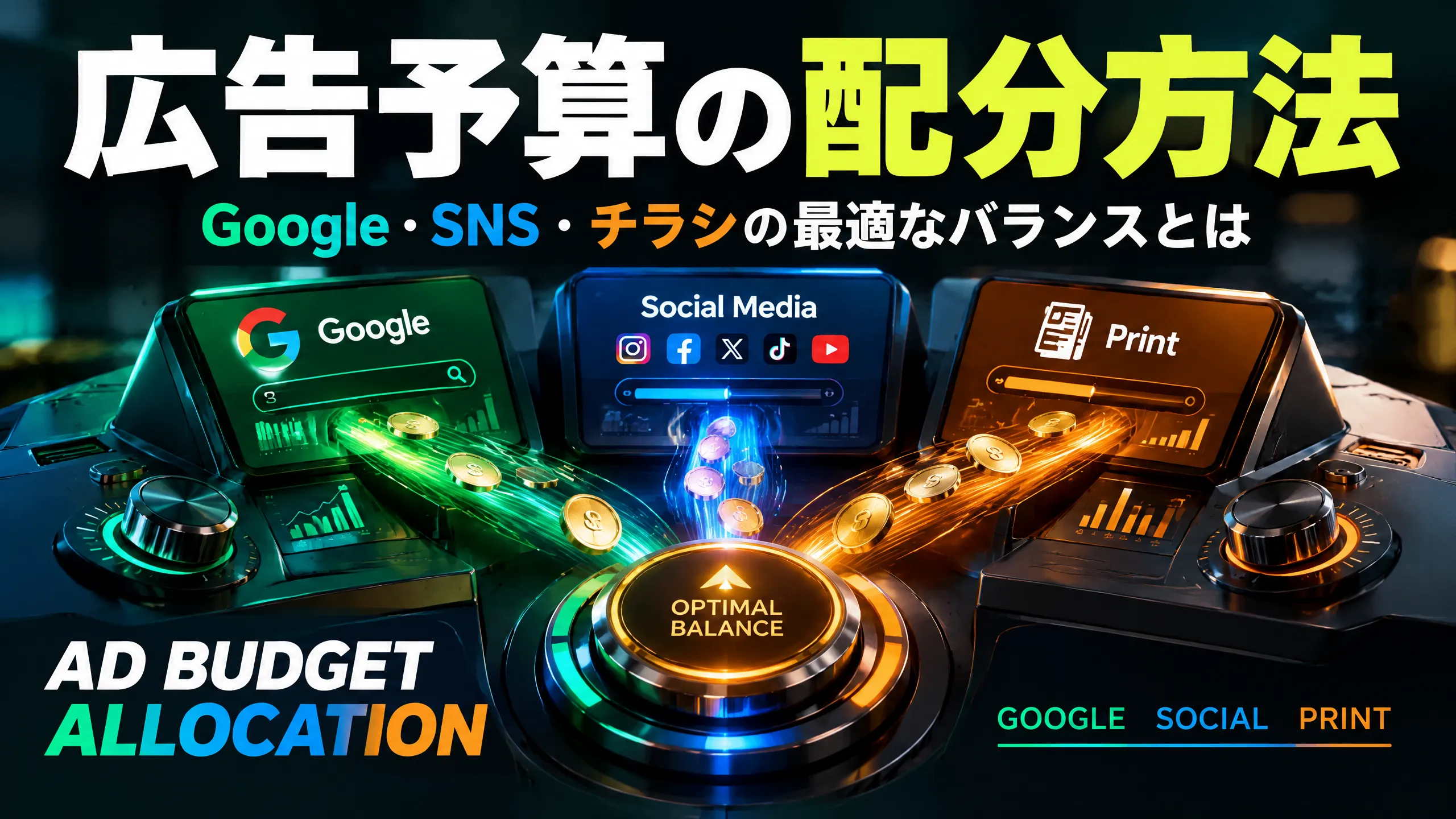 広告予算の配分方法｜Google・SNS・チラシの最適なバランスとは