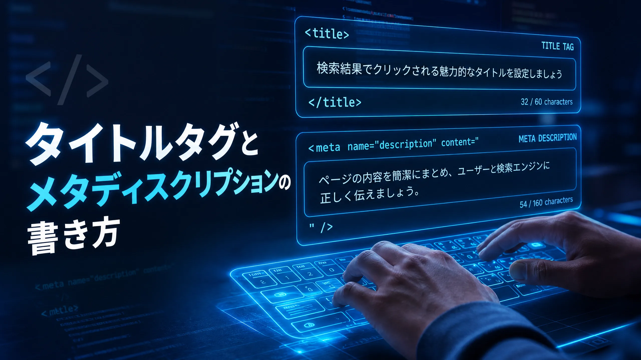 タイトルタグとメタディスクリプションの書き方