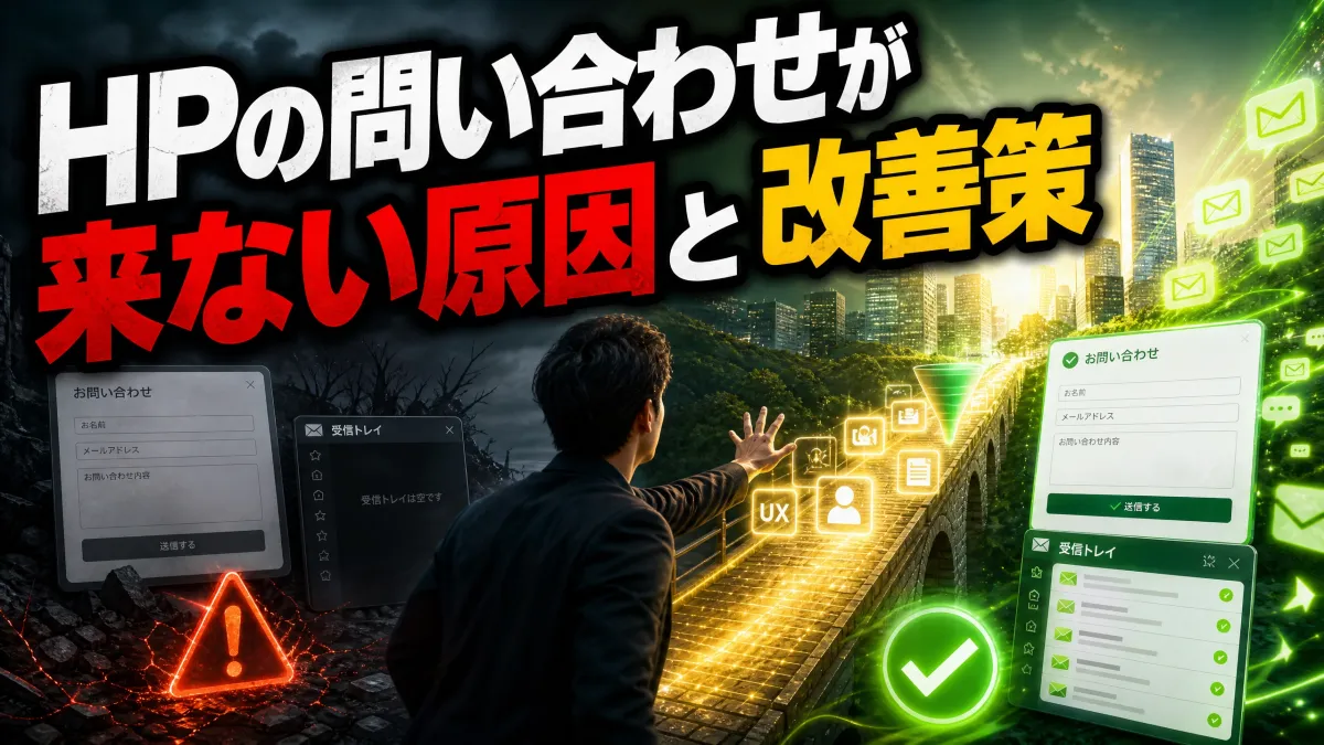 HPの問い合わせが来ない原因と改善策