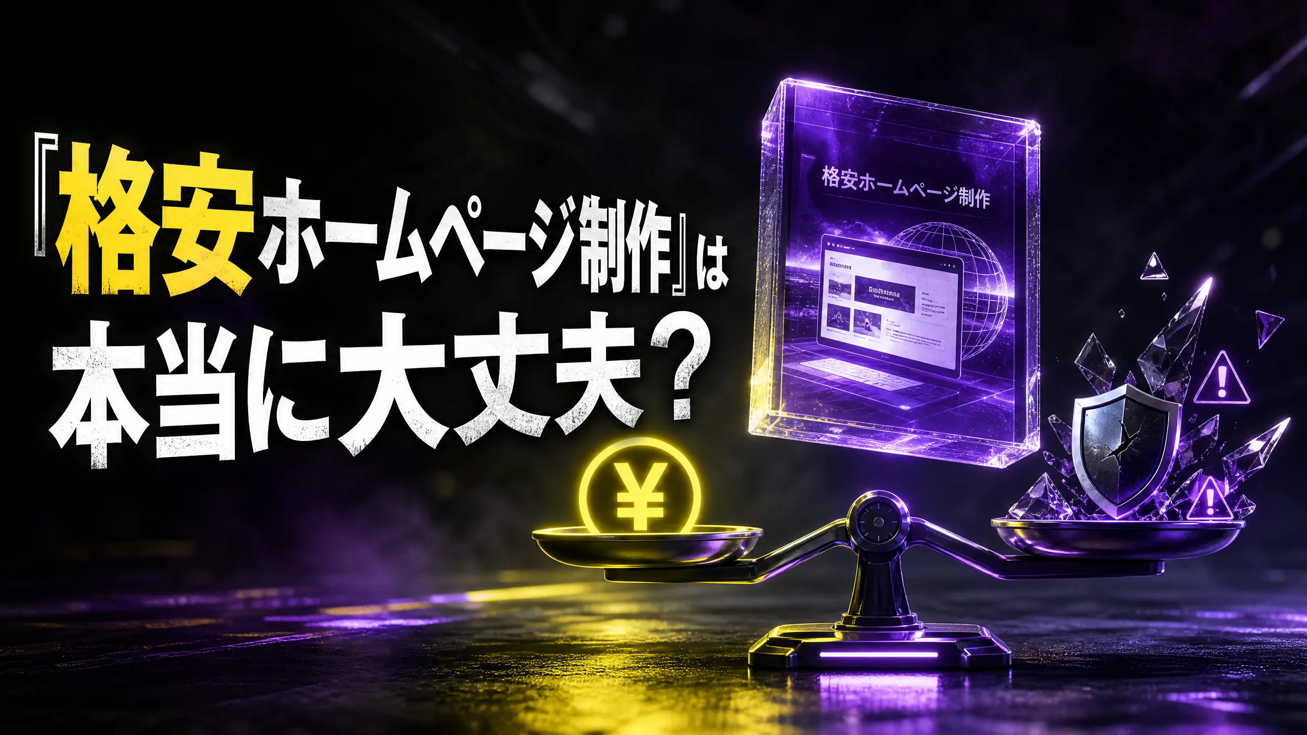 「格安ホームページ制作」は本当に大丈夫？