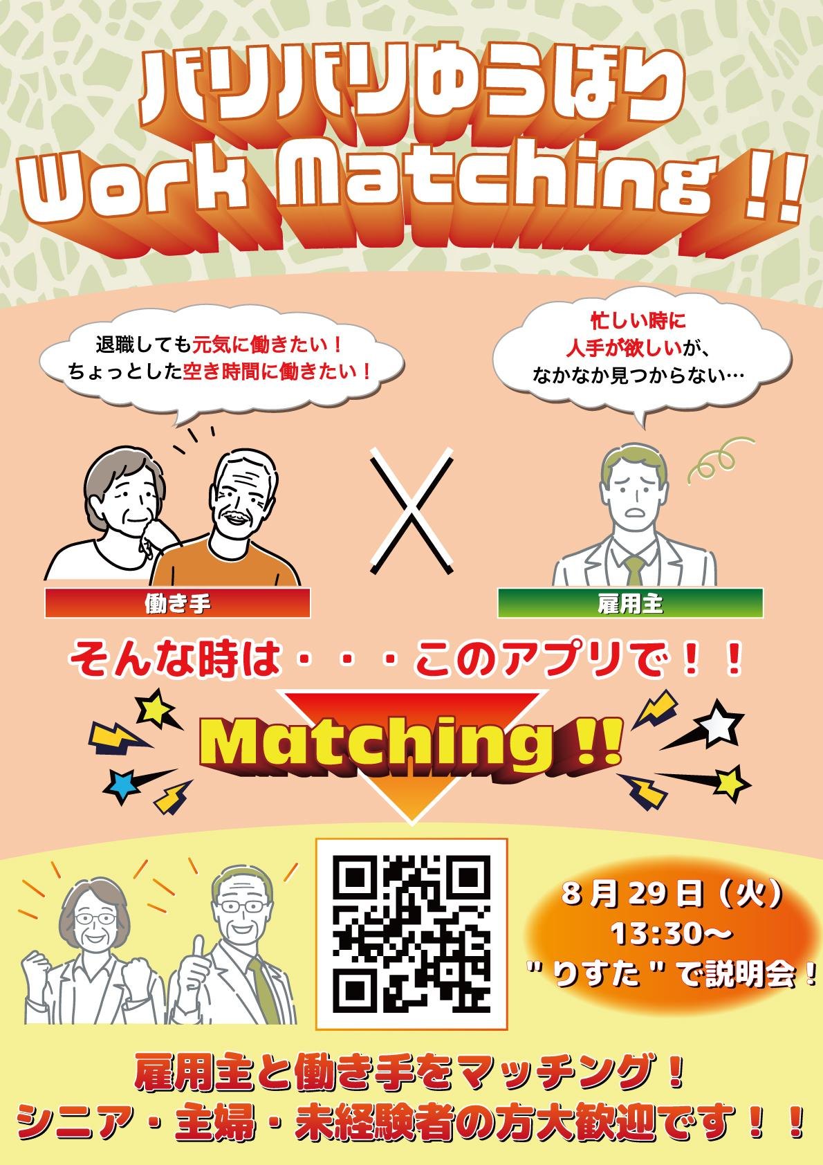 仕事マッチングアプリの利用者募集チラシデザイン 全体