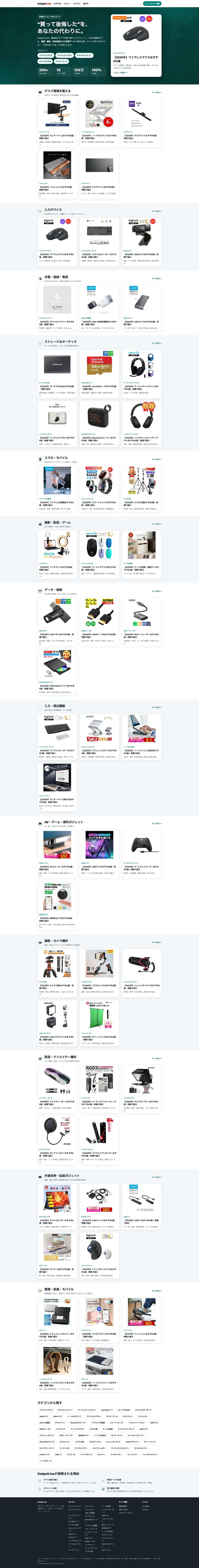 GADGET LINE ガジェットレビューメディア 全体キャプチャ